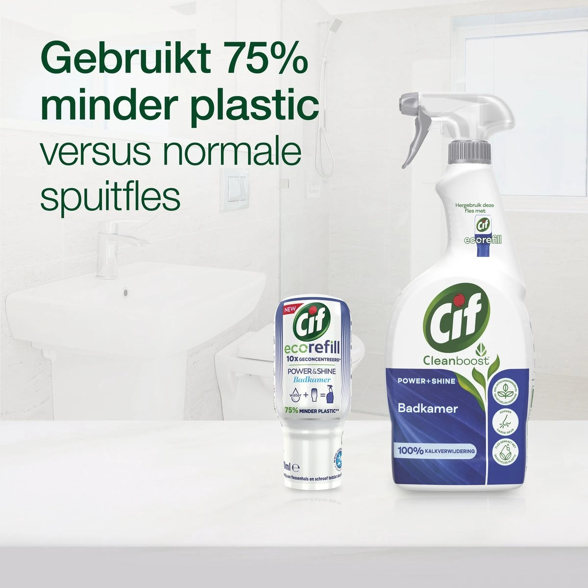 Cif CleanBoost Power & Shine Badkamer Spray - 6 X 750 Ml - Voordeelverpakking 7 Cif CleanBoost Power & Shine Badkamer Spray - 6 X 750 Ml - Voordeelverpakking - Afbeelding 7