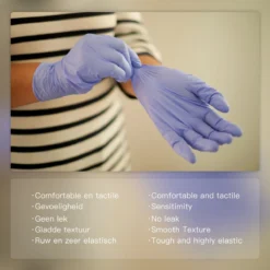 IVROU® Nitril Handschoenen - 100 Stuks Wegwerp Handschoenen - Poeder Vrij, Latex Vrij - Maat: M - Violet Blauw -Schoonmaakartikelen Winkel 1200x1200 938