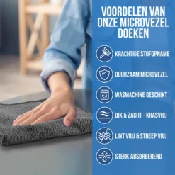 Strex Microvezeldoekjes - 12 Stuks 30 X 30 Cm - Wasbaar - Schoonmaakdoekjes - Schoonmaak / Auto -Schoonmaakartikelen Winkel 1200x1200 961