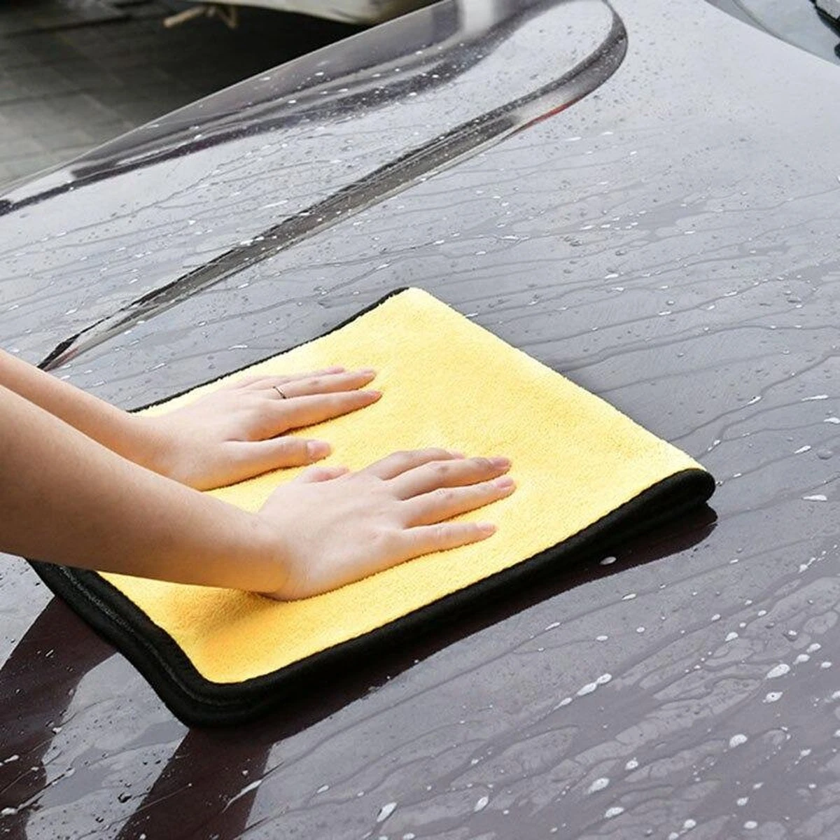 Merkloos Microvezel Droogdoek-Auto Droogdoek-Auto Droogdoek Microvezeldoek-auto Poetsen-poetsdoek- Reinigingsdoekjes- Duurzaam – 30x30 Cm - Geel/grijs 2 Merkloos Microvezel Droogdoek-Auto Droogdoek-Auto Droogdoek Microvezeldoek-auto Poetsen-poetsdoek- Reinigingsdoekjes- Duurzaam – 30x30 Cm - Geel/grijs - Afbeelding 2