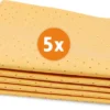 LaundrySpecialist Reinigingsdoekjes 5 Stuks - Hoogwaardige Schoonmaakdoekjes - Geperforeerde Zemen 40x38 Cm - Extra Duurzaam