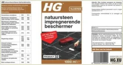 HG Natuursteen Impregnerende Beschermer (HG Product 32) - 1L - Tegen Het Intrekken Van Vuil - Ook Voor Granito En Marmer Composiet -Schoonmaakartikelen Winkel 1200x640