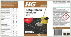 HG Natuursteenreiniger Glans (product 37) - 1L - Voor Regelmatig Gebruik Van Marmer En Kalkhoudend Natuursteen -Schoonmaakartikelen Winkel 1200x642