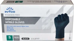 Intco Nitril Handschoenen - Latex Vrij - Zwart - 100 Stuks - Maat Small -Schoonmaakartikelen Winkel 1200x660 1