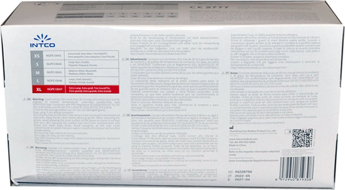 Intco Nitril Handschoenen - Latex Vrij - Zwart - 100 Stuks - Maat XL 5 Intco Nitril Handschoenen - Latex Vrij - Zwart - 100 Stuks - Maat XL - Afbeelding 5