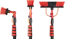Umuzi Cleaning Telescopische Waterborstel - Uitschuifbare Schrobborstel Voor Ramen, Gevel En Huis - 1,3 Tot 4,6 Meter - Reiniger Met 4 Uitschuifbare Delen - Zeepdispenser Met Doseerknop -Schoonmaakartikelen Winkel 1200x728