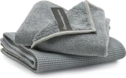 Geweldigschoon Grijze Microvezel Raamdoekenset Bestaande Uit 1 Schoonmaakdoek + 1 Droogdoek (raamdoeken, Raamset)