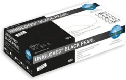 Unigloves Black Pearl - Nitril Handschoenen - Zwart - Maat L - Disposable Handschoenen - Zonder Latex - Poedervrij - 100stuks