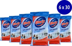 Glorix Doekjes Ocean - 100% Hygiene - 6 X 30 = 180 Vochtige Schoonmaakdoekjes