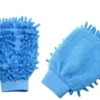 Merkloos Microvezel Autowashandschoen – Microvezel Schoonmaakhandschoen Dubbelzijdig - Auto Wassen - 2 Stuks - Blauw