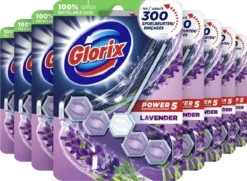Glorix Power 5 Toiletblokken - Lavendel - 9 Stuks - Voordeelverpakking