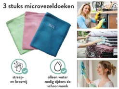 Monx - Microvezeldoekjes - Microvezel Handdoek - Schoonmaakdoekjes - Reinigingsdoekjes - Raamdoeken - 3 Stuks - 40x60cm -Schoonmaakartikelen Winkel 1200x899 12