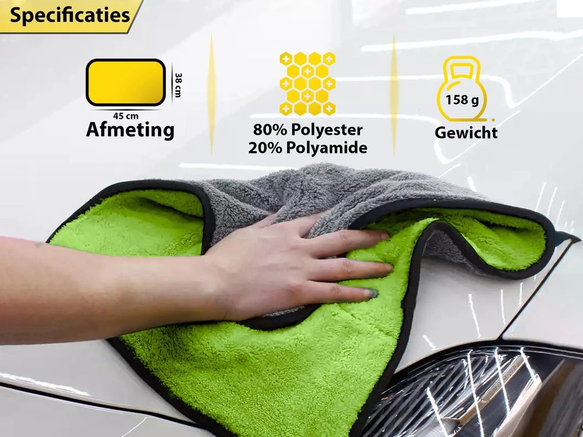 Droogdoek Auto - Badkamer - Drying Towel - Watermagneet - Microvezel - Doek - 45 X 38 Cm - Groen 4 Droogdoek Auto - Badkamer - Drying Towel - Watermagneet - Microvezel - Doek - 45 X 38 Cm - Groen - Afbeelding 4