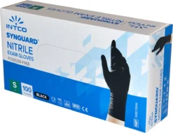 Intco Synguard Nitril Examination Gloves - 100 Stuks - Zwart - Poedervrij - Latex Vrij - Niet Steriel - Maat S -Schoonmaakartikelen Winkel 1200x924