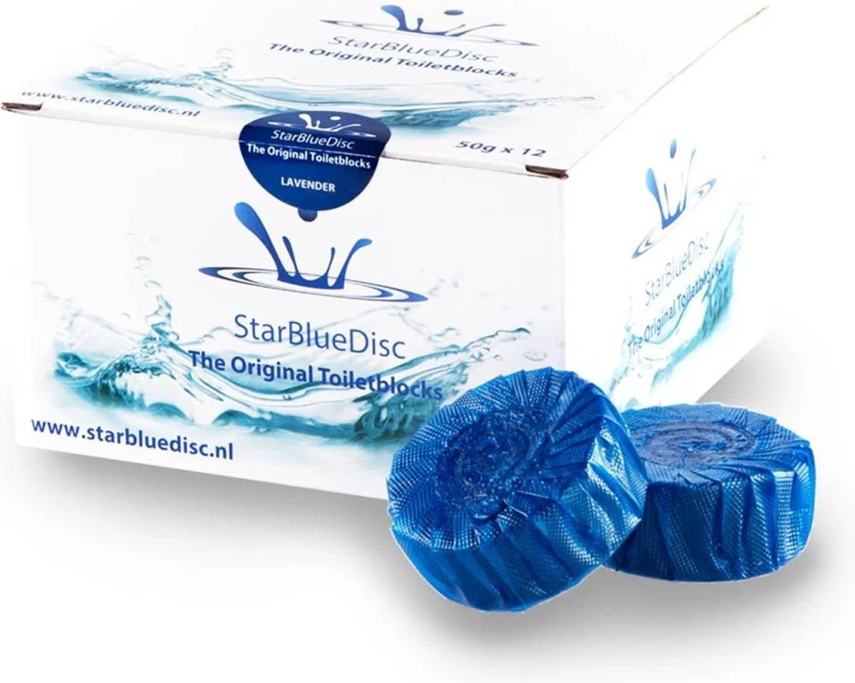 StarBlueDisc 12 Stuks Toiletblokjes Halfjaar Verpakking Blauw 1 StarBlueDisc 12 Stuks Toiletblokjes Halfjaar Verpakking Blauw