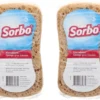 2x Grote Sorbo Schoonmaakspons / Viscose Autospons 20 X11 Cm - Schoonmaakartikelen / Auto Wassen