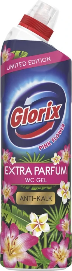 Glorix WC Powergel Toiletreiniger Pink Flower - 6 X 750 Ml - Voordeelverpakking -Schoonmaakartikelen Winkel 320x1200 1