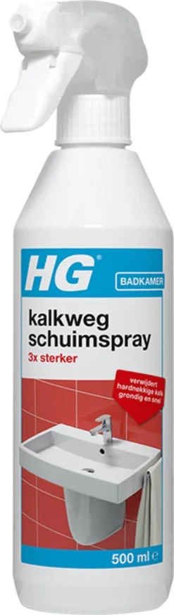 HG Kalkweg Schuimspray 3x Sterker - 500ml - Verwijdert Extreme Kalkresten - 100% Opgelost, 100% Resultaat 12 HG Kalkweg Schuimspray 3x Sterker - 500ml - Verwijdert Extreme Kalkresten - 100% Opgelost, 100% Resultaat -Schoonmaakartikelen Winkel 340x1200