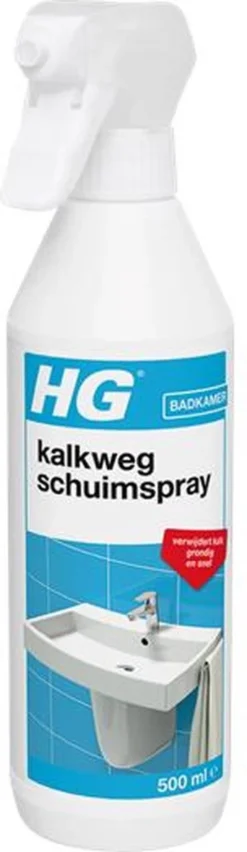 HG Kalkweg Schuimspray - 500ml - 100% Glans - Verwijdert En Voorkomt Kalk - Biologisch Afbreekbaar -Schoonmaakartikelen Winkel 348x1200 1