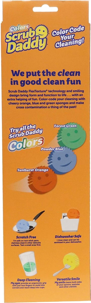 Scrub Daddy - Spons 3 Kleuren - Schoonmaak Spons 3 Scrub Daddy - Spons 3 Kleuren - Schoonmaak Spons - Afbeelding 3