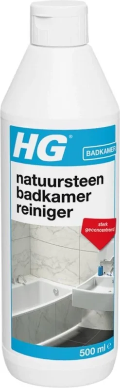 HG Natuursteen Badkamer Reiniger - 500ml - Ook Voor Marmer - Verwijdert Veilig Hardnekkig Vuil -Schoonmaakartikelen Winkel 371x1200