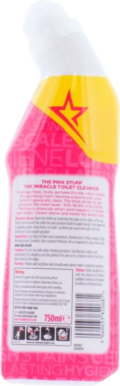 The Pink Stuff The Miracle Toilet Cleaner - Toiletreiniger - 750ml -Schoonmaakartikelen Winkel 375x1200