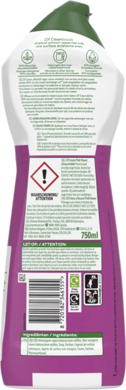 Cif CleanBoost Cream Pink Schuurmiddel - 8 X 750 Ml - Voordeelverpakking 14 Cif CleanBoost Cream Pink Schuurmiddel - 8 X 750 Ml - Voordeelverpakking -Schoonmaakartikelen Winkel 389x1200 1