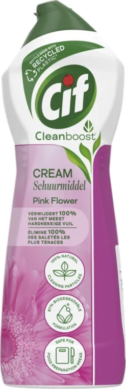 Cif CleanBoost Cream Pink Schuurmiddel - 8 X 750 Ml - Voordeelverpakking 15 Cif CleanBoost Cream Pink Schuurmiddel - 8 X 750 Ml - Voordeelverpakking -Schoonmaakartikelen Winkel 390x1200 1