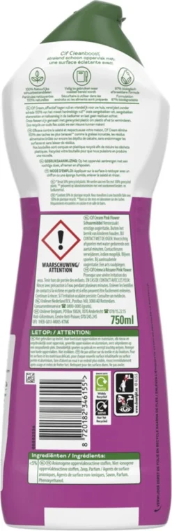 Cif CleanBoost Cream Pink Schuurmiddel - 8 X 750 Ml - Voordeelverpakking 17 Cif CleanBoost Cream Pink Schuurmiddel - 8 X 750 Ml - Voordeelverpakking -Schoonmaakartikelen Winkel 390x1200 2