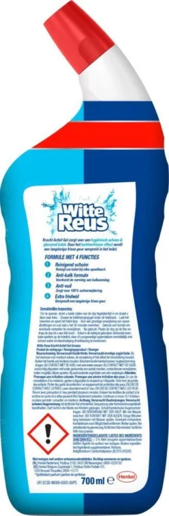 Witte Reus Toiletreiniger - Kracht Actief Gel Oceaan - Voordeelverpakking 10 X 700ml -Schoonmaakartikelen Winkel 393x1200 4