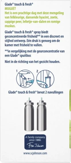 Glade By Brise Touch & Fresh Muguet Navulling - 2 Stuks -Schoonmaakartikelen Winkel 527x1200