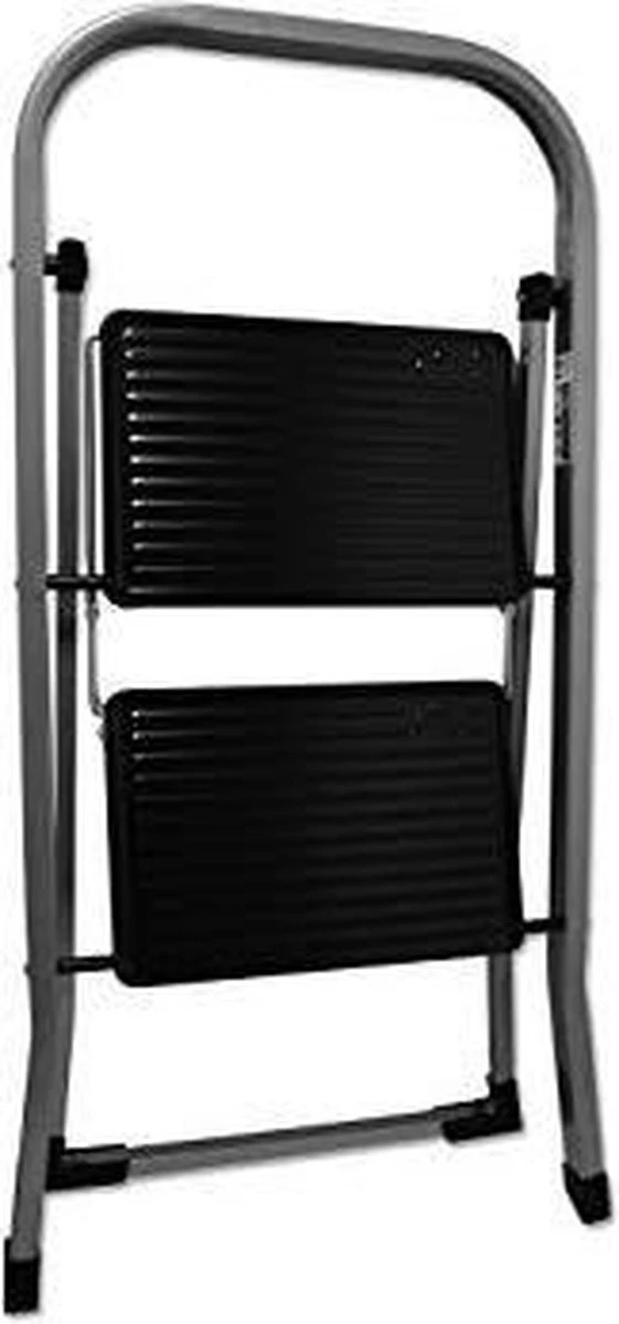 Excellent Houseware Inklapbare Keukentrap - 2 Treden - Tot 150kg - Metaal 5 Excellent Houseware Inklapbare Keukentrap - 2 Treden - Tot 150kg - Metaal - Afbeelding 5