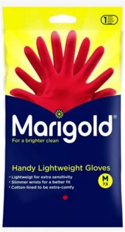 Marigold Medium - Huishandschoenen - Rood - Lichtgewicht - Met Katoenen Voering -Schoonmaakartikelen Winkel 646x1200 2