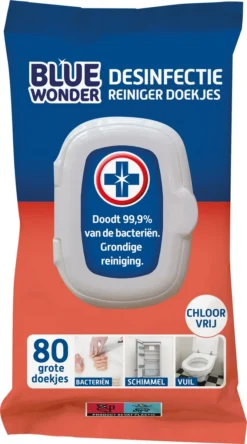 Blue Wonder Desinfectie Reinigingsdoekjes - 80 Stuks