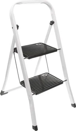 Excellent Houseware Inklapbare Keukentrap - 2 Treden - Tot 150kg - Metaal