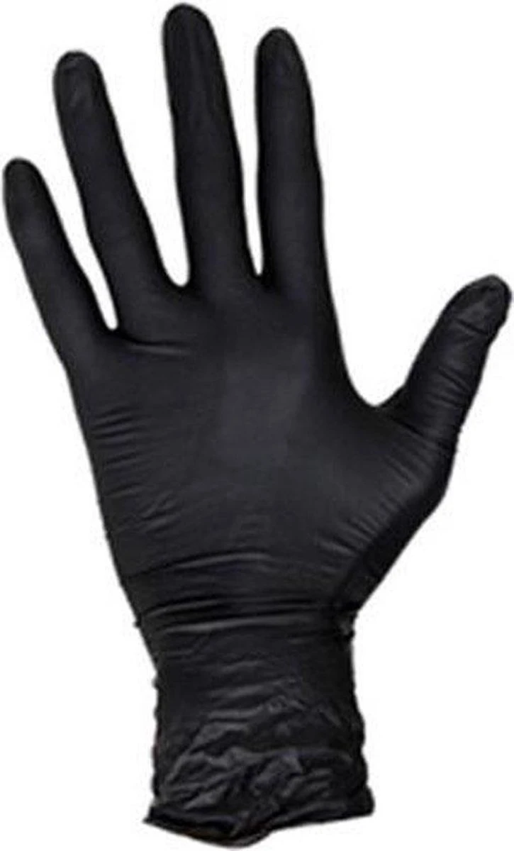 Handschoenen Wegwerp Nitril - Latex Vrij - Ongepoederd - Zwart - Maat L - 100 Stuks 2 Handschoenen Wegwerp Nitril - Latex Vrij - Ongepoederd - Zwart - Maat L - 100 Stuks - Afbeelding 2