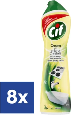 Cif Schuurmiddel Cream Citroen - 8 X 500 Ml