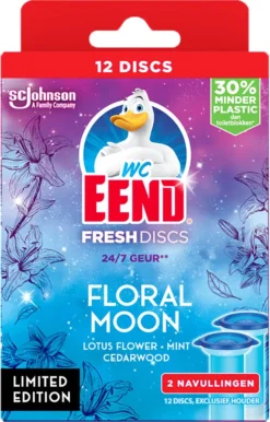 WC-Eend Fresh Discs Floral Moon + Navulling 12 Discs -Schoonmaakartikelen Winkel 767x1200 1