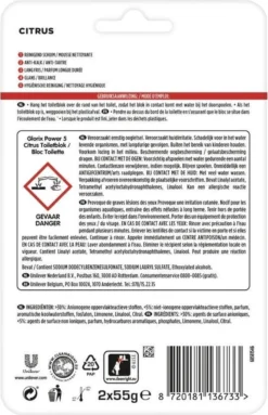 Glorix Power 5 Toiletblokken - Citroen - 7 X 2 Stuks - Voordeelverpakking -Schoonmaakartikelen Winkel 774x1200 2