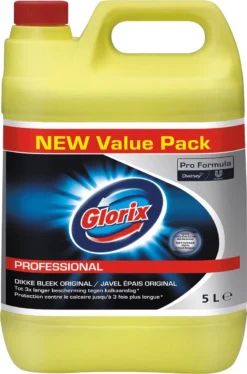 Glorix Pro Formula Toiletreiniger Dikke Bleek Original Met Chloor, Fles Van 5 L