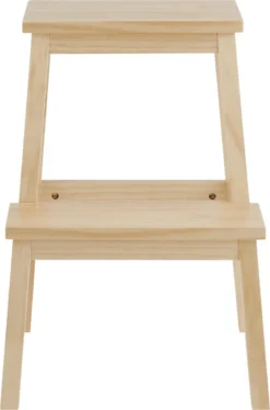 Houten Opstapje - Krukje Met 2 Niveaus - Bruin -Schoonmaakartikelen Winkel 793x1200