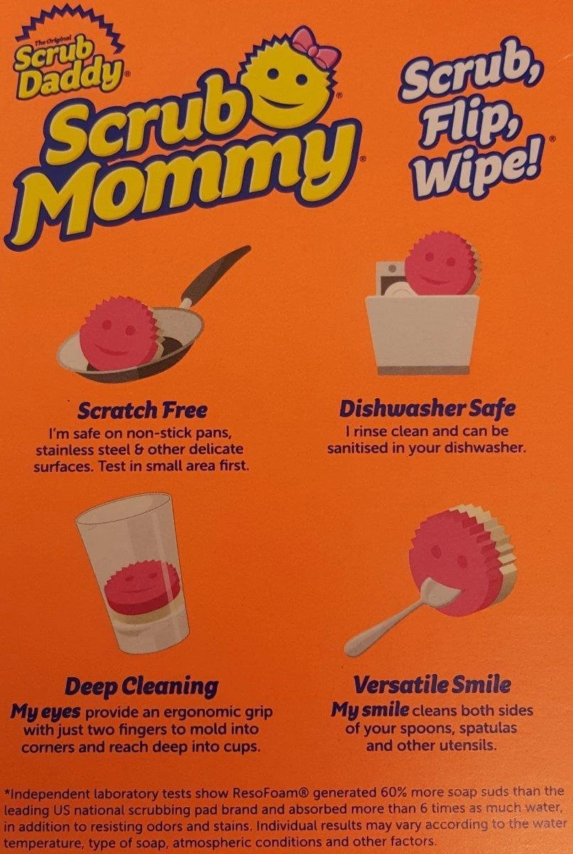 Scrub Daddy - Scrub Mommy Krasvrije Spons Dubbelzijdig Roze 5 Scrub Daddy - Scrub Mommy Krasvrije Spons Dubbelzijdig Roze - Afbeelding 5