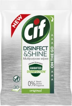 Cif Disinfect & Shine Wipes Original Desinfectie Schoonmaakdoekjes - 12 X 30 Doekjes - Voordeelverpakking -Schoonmaakartikelen Winkel 811x1200 1