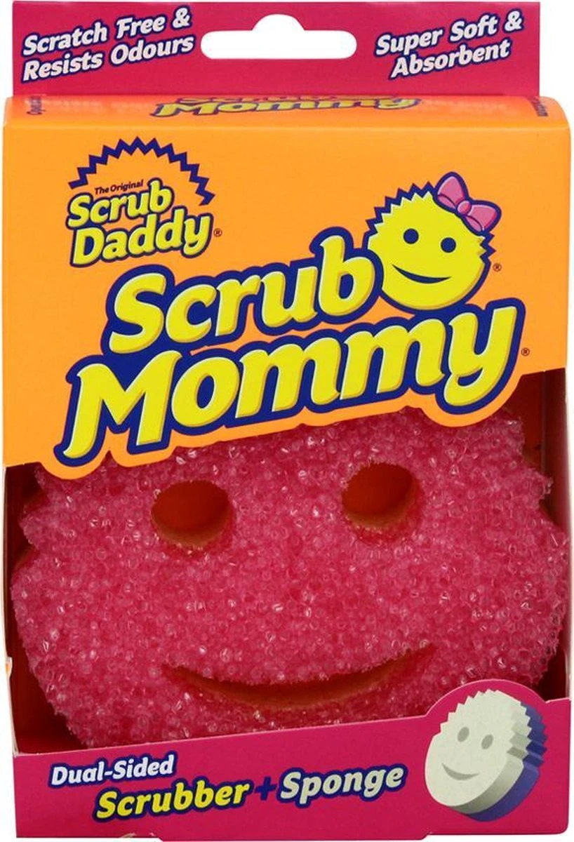 Scrub Daddy - Scrub Mommy Krasvrije Spons Dubbelzijdig Roze 1 Scrub Daddy - Scrub Mommy Krasvrije Spons Dubbelzijdig Roze