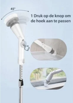 Elektrische Scrubber - Veelzijdige Schrobborstel - Elektrische Schoonmaakborstel - Binnen En Buiten Schoonmaken -Schoonmaakartikelen Winkel 859x1200