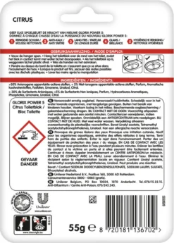 Glorix Power 5 Toiletblokken - Citroen - 7 X 2 Stuks - Voordeelverpakking -Schoonmaakartikelen Winkel 860x1200 3