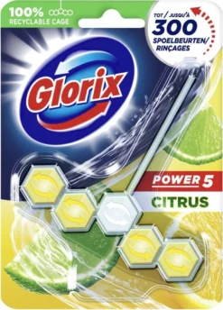 Glorix Power 5 Toiletblokken - Citroen - 9 Stuks - Voordeelverpakking -Schoonmaakartikelen Winkel 861x1200 2