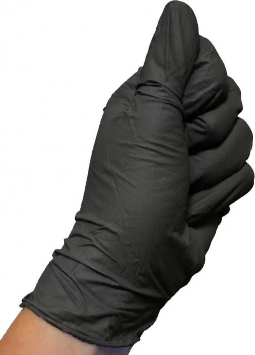 Handschoenen Wegwerp Nitril - Latex Vrij - Ongepoederd - Zwart - Maat XL - 100 Stuks 2 Handschoenen Wegwerp Nitril - Latex Vrij - Ongepoederd - Zwart - Maat XL - 100 Stuks - Afbeelding 2
