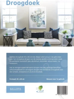 Ballista Ramenset Raamdoeken Droogdoek 45 X 60 Cm + Nanofiber 40 X 40 Cm Beide In Het Blauw Klasse 1 -Schoonmaakartikelen Winkel 898x1200 5