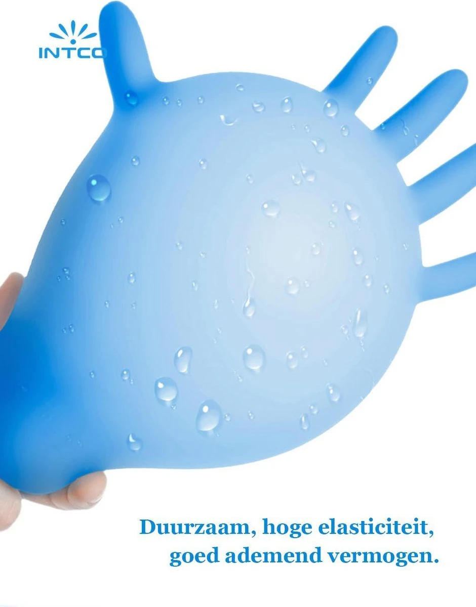 Intco Nitril Handschoenen - 100 Stuks Nitrile Wegwerp Handschoenen - Poedervrij, Latexvrij - Onderzoekshandschoenen - Maat: S - Blauw 7 Intco Nitril Handschoenen - 100 Stuks Nitrile Wegwerp Handschoenen - Poedervrij, Latexvrij - Onderzoekshandschoenen - Maat: S - Blauw - Afbeelding 7